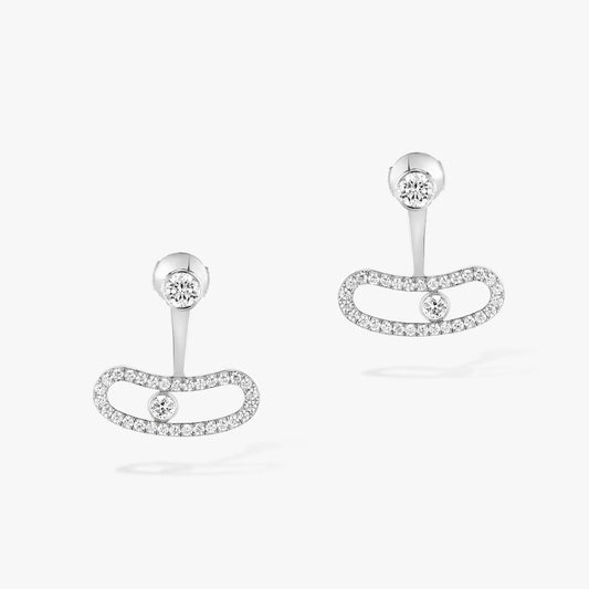 [Mystic ]MOVE UNO SILVER DIAMOND EARRINGS