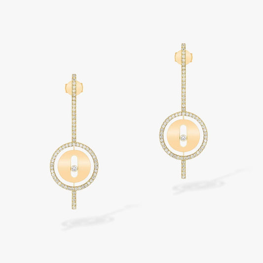 [Mystic ]Mystic  MOVE ARROW PINK GOLD DIAMOND EARRINGS