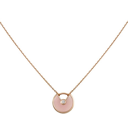 Mysitc AMULETTE ROSE GOLD PINK MOP NECKLACE