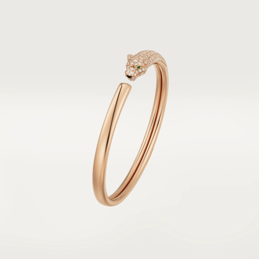 Mysitc PANTHERE ROSE GOLD DIAMOND OPEN BRACELET