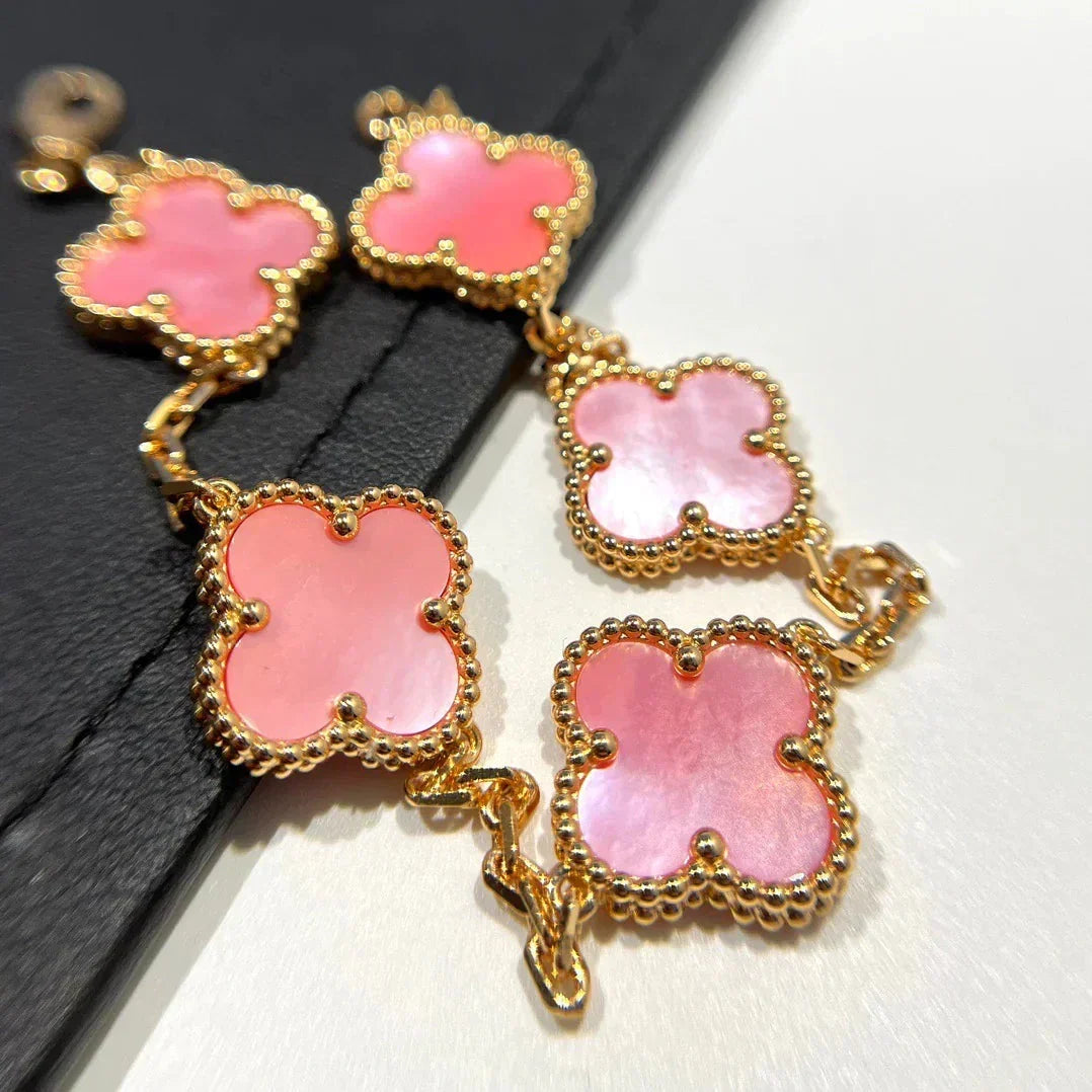 [Mysitc ]Neue ARMBAND-KOLLEKTION CLOVER 5 MOTIFS PINK MOP