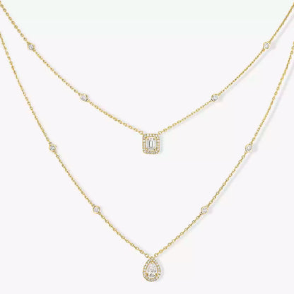 [Mystic ]Diamantkette My Twin 2 Reihen