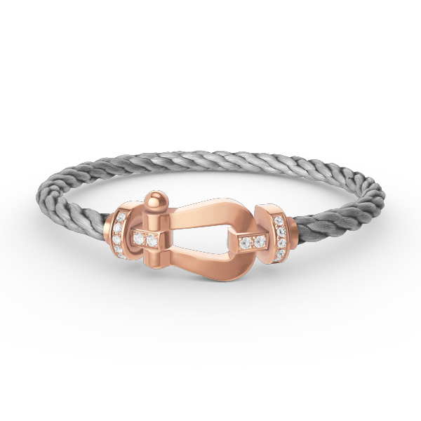 Mysitc FORCE LARGE HORSESHOE HALF DIAMOND BRACELET ROSE GOLD