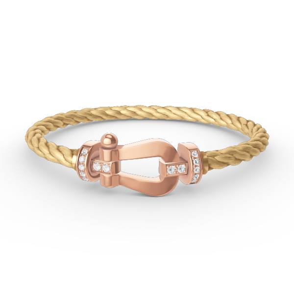 Mysitc FORCE LARGE HORSESHOE HALF DIAMOND BRACELET ROSE GOLD