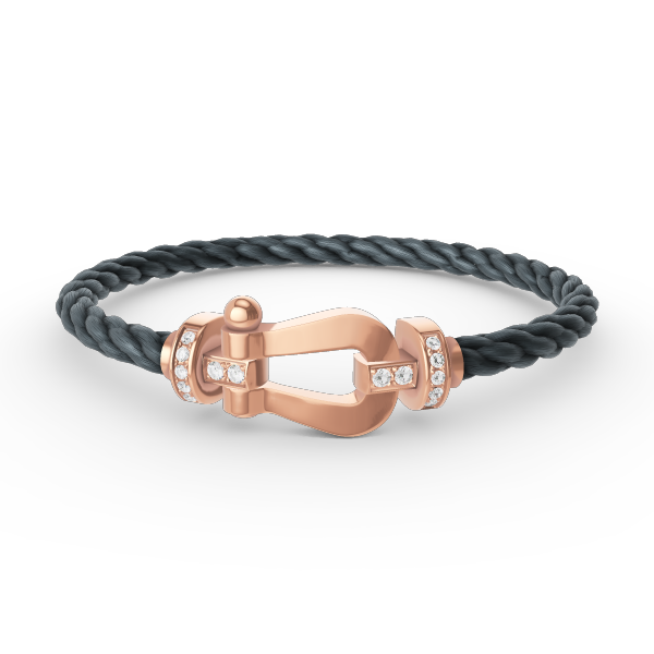 Mysitc FORCE LARGE HORSESHOE HALF DIAMOND BRACELET ROSE GOLD