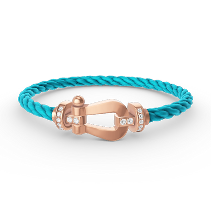 Mysitc FORCE LARGE HORSESHOE HALF DIAMOND BRACELET ROSE GOLD