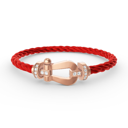 Mysitc FORCE LARGE HORSESHOE HALF DIAMOND BRACELET ROSE GOLD