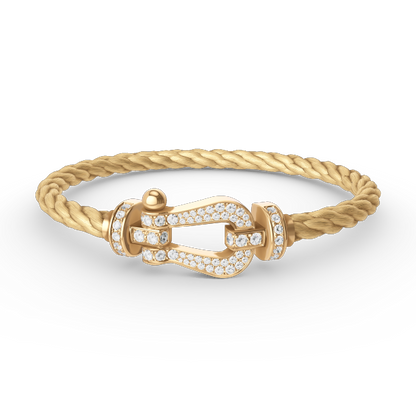 Mystic FORCE GROSSES HUFEISEN VOLL DIAMANT ARMREIF GOLD