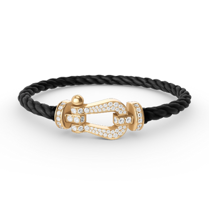Mystic FORCE GROSSES HUFEISEN VOLL DIAMANT ARMREIF GOLD