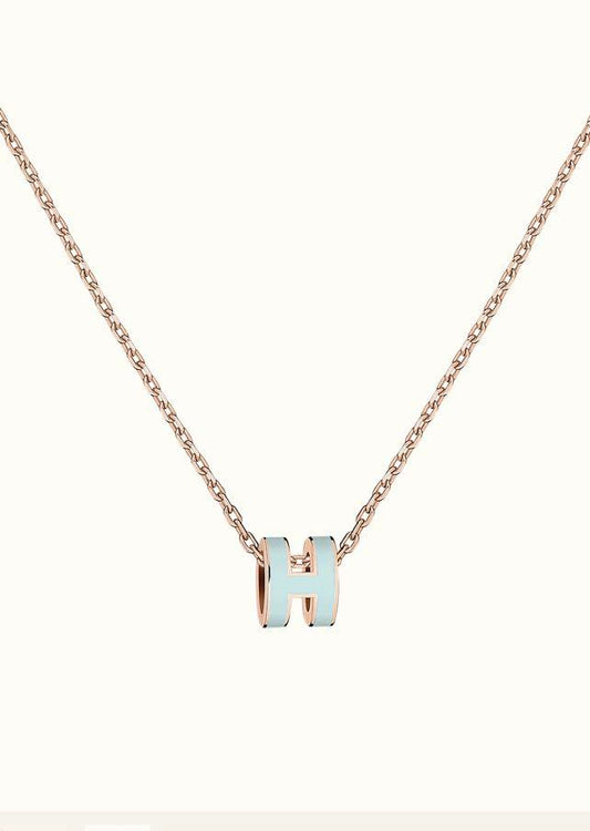 Mysitc POP H LIGHT BLUE NECKLACE