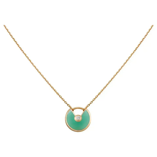 Mysitc AMULETTE GOLD MALACHITE NECKLACE