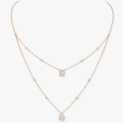 [Mystic ]MY TWIN 2 ROW DIAMOND NECKLACE