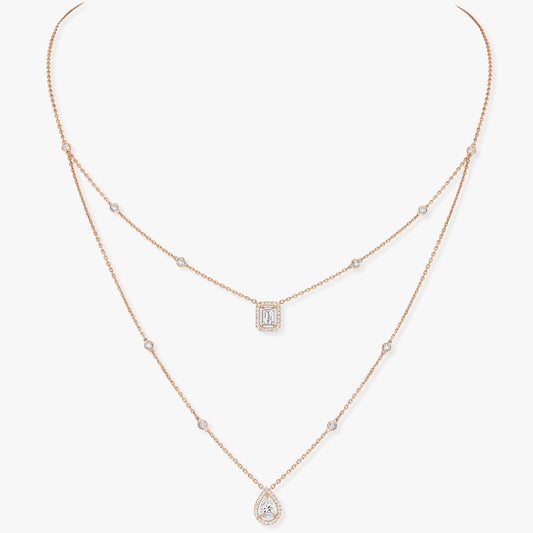 [Mystic ]MY TWIN 2 ROW DIAMOND NECKLACE