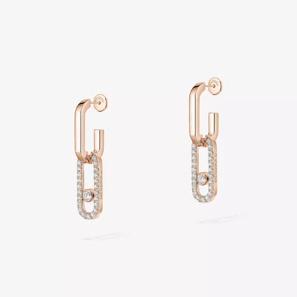 [Mystic ]Move Link Diamond Earrings