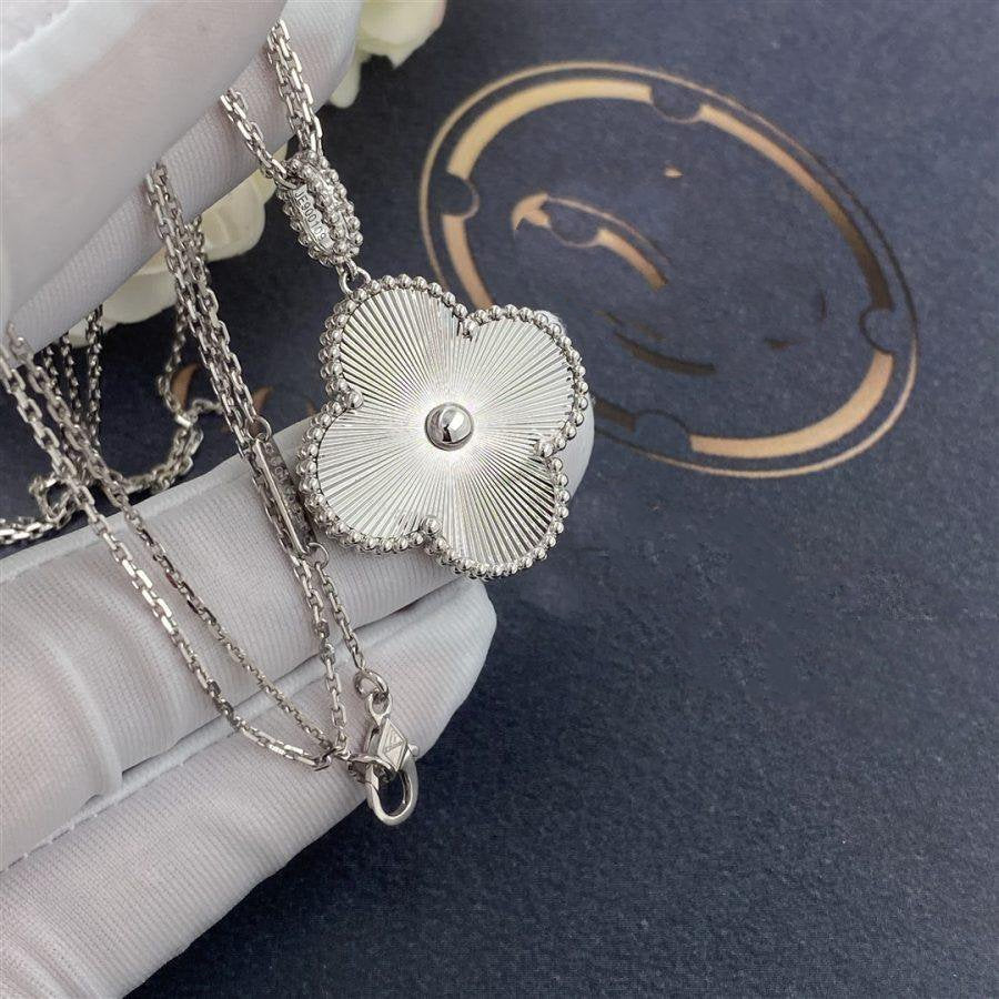 Mystic CLOVER 25MM SILBER GROSSE KLEEB LATT KETTE