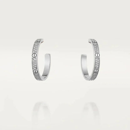 Mystische LIEBE DIAMANT SILBER CREOLEN