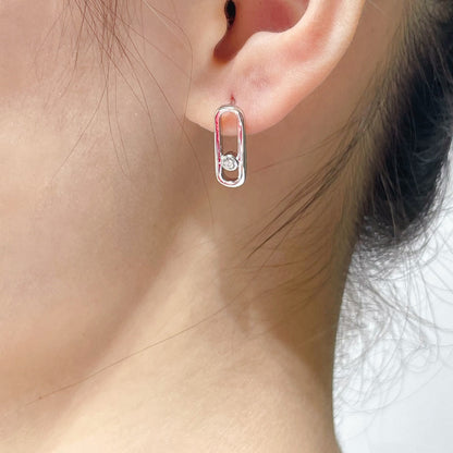 [Mystic ]MOVE UNO SMALL 1 DIAMOND EARRINGS