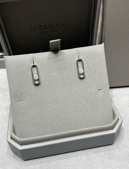 [Mystic ]MOVE UNO SMALL 1 DIAMOND EARRINGS