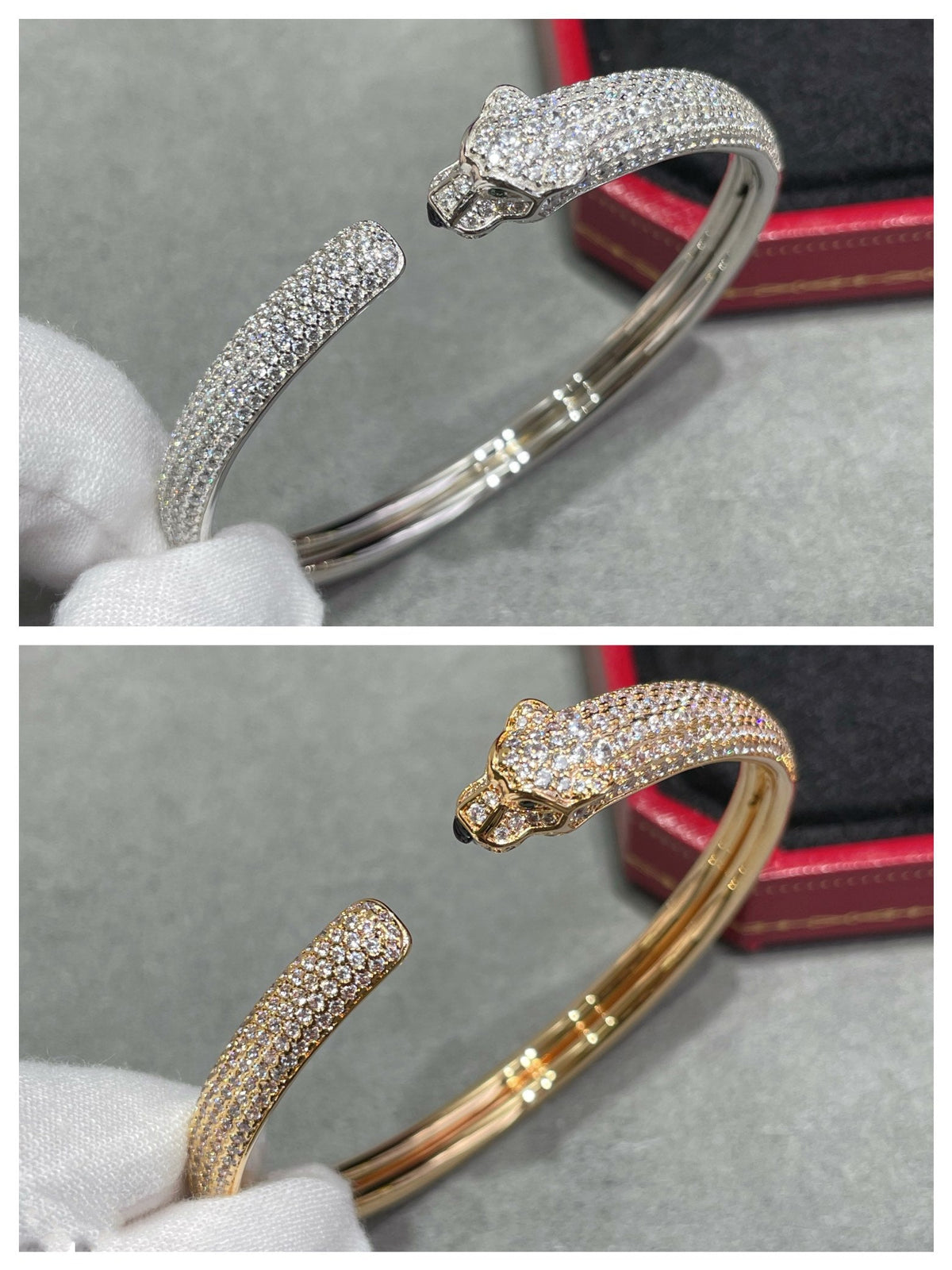 Mysitc PANTHERE FULL DIAMOND OPEN BRACELET