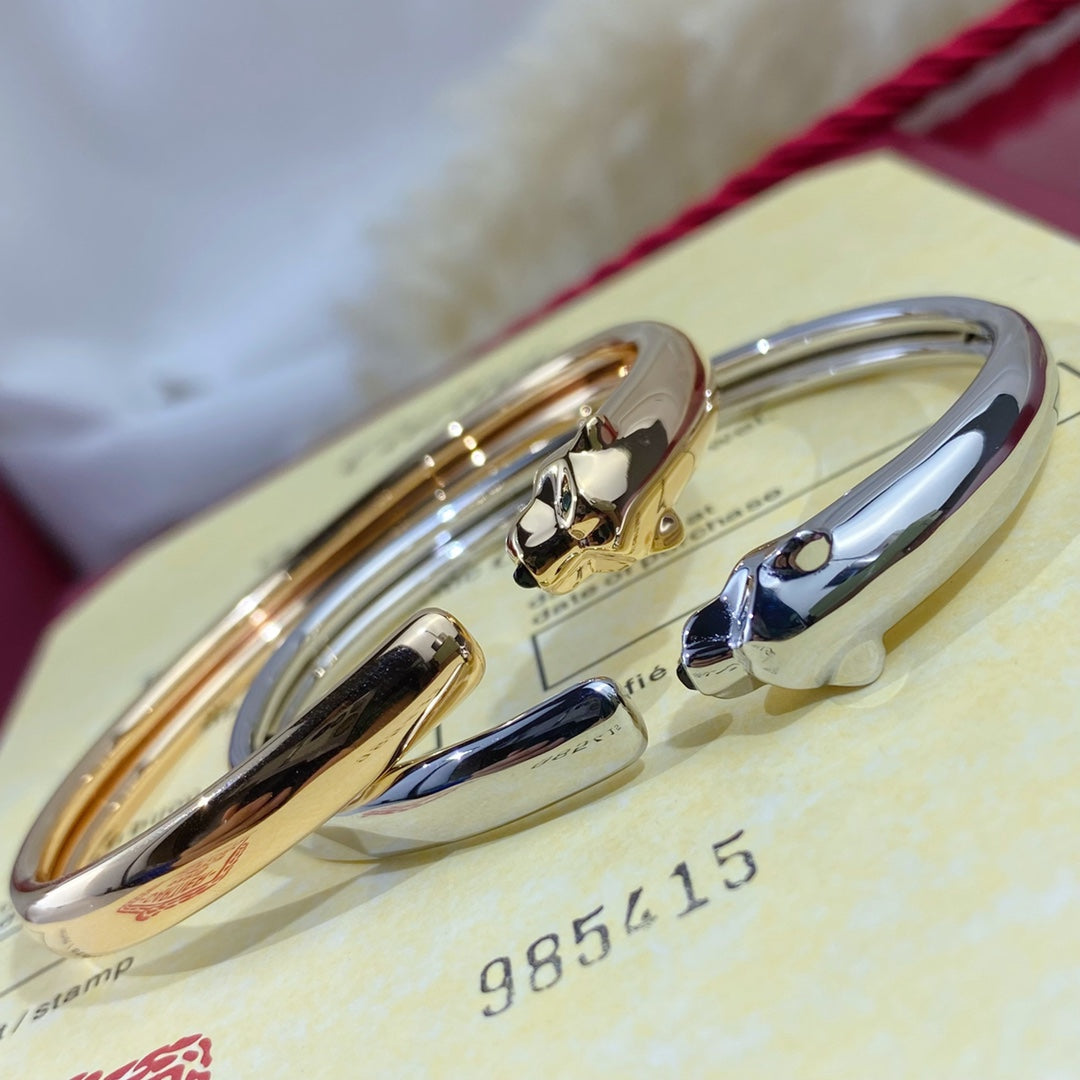 Mysitc PANTHERE SILVER OPEN BRACELET