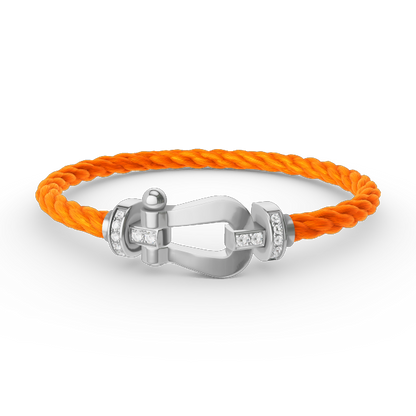 Mystic FORCE GROSSES HALBES HUFEISEN ARMBAND SILBER