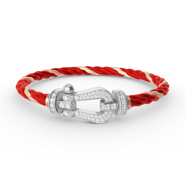 Mysitc FORCE GROSSES HUFEISEN ARMBAND VOLL MIT DIAMANTEN SILBER